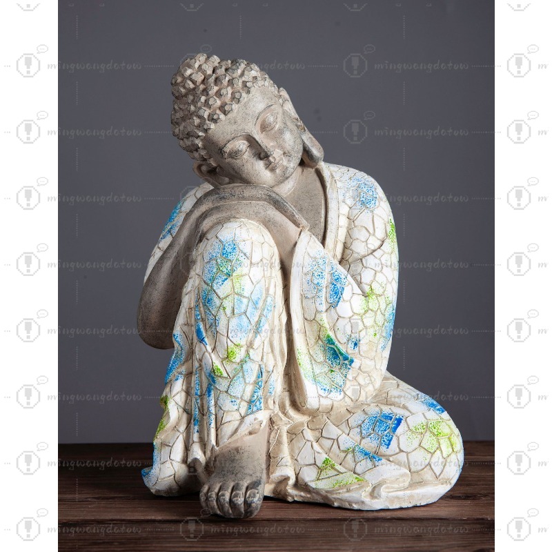 Bonsai Gardener - Ornamen Patung Buddha Mini, Dekorasi Zen