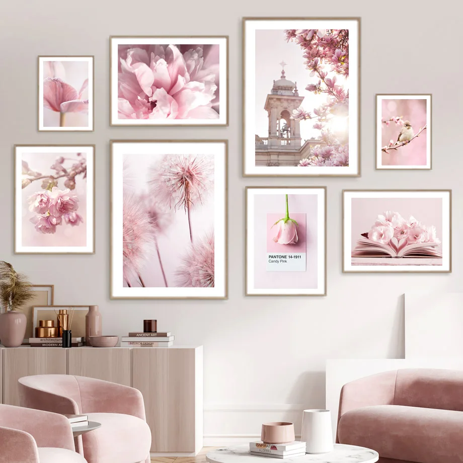 Bonsai Garden Decor - Musim Semi Mawar Merah Muda Peony