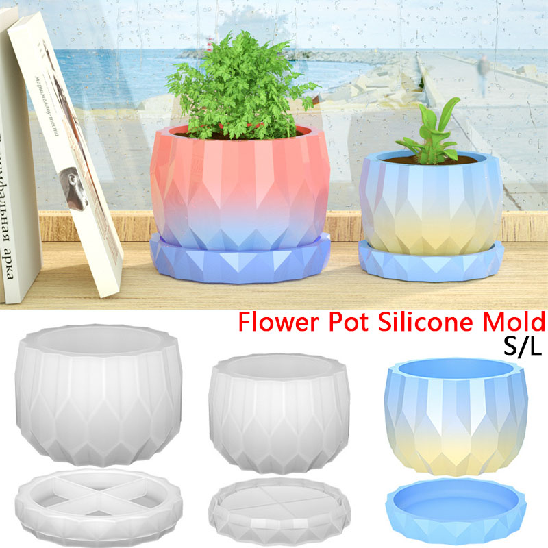 Bonsai Garden Decor - 1 Set cetakan penanam silikon untuk