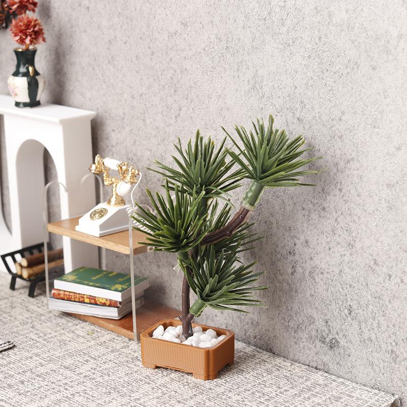 1 Buah 1/12 Rumah Boneka Simul - Bonsai Garden Decor ulasan dan harga