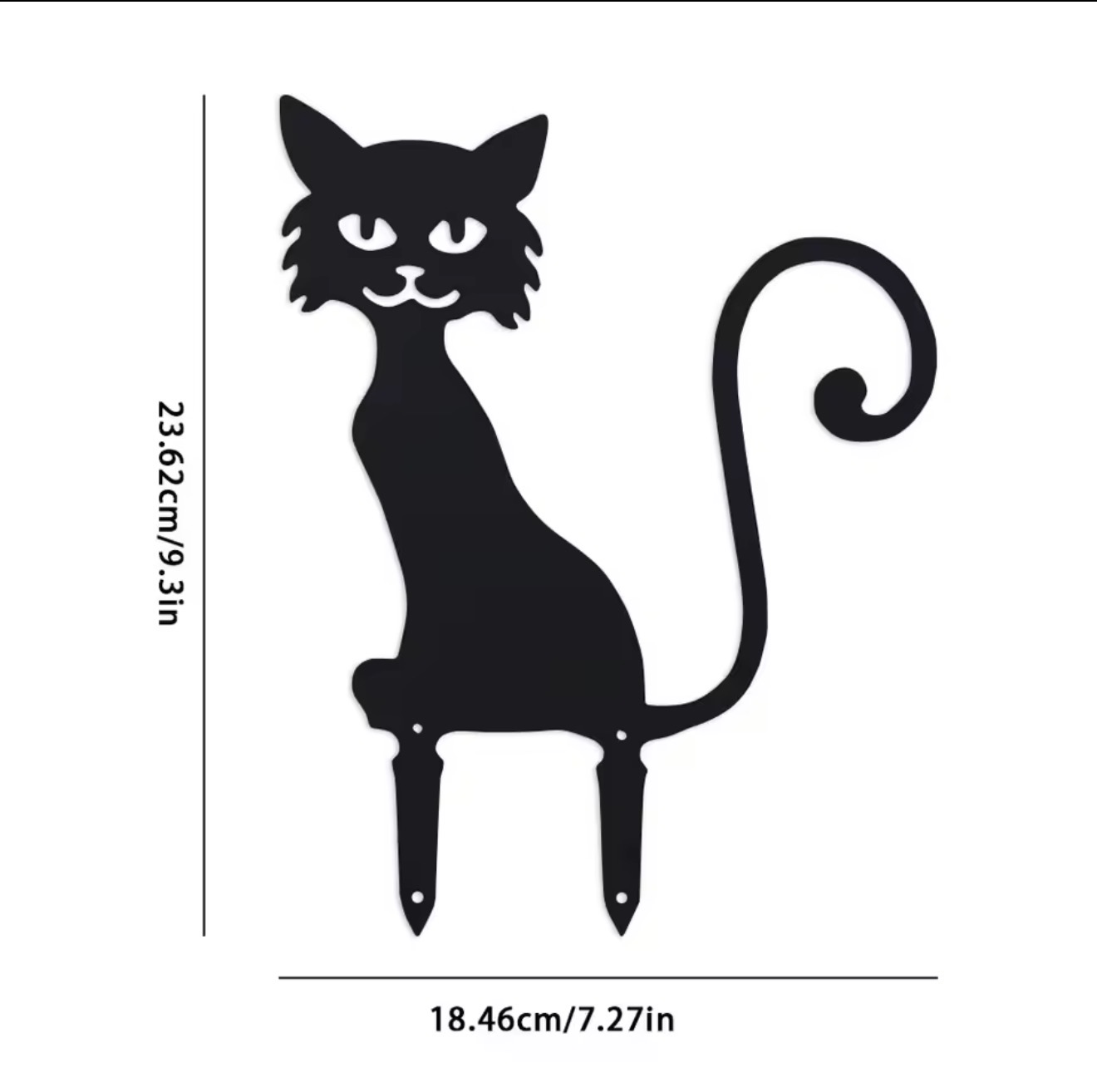 Patung Kucing Hitam Berbulu ya - Bonsai Garden Decor ulasan dan harga