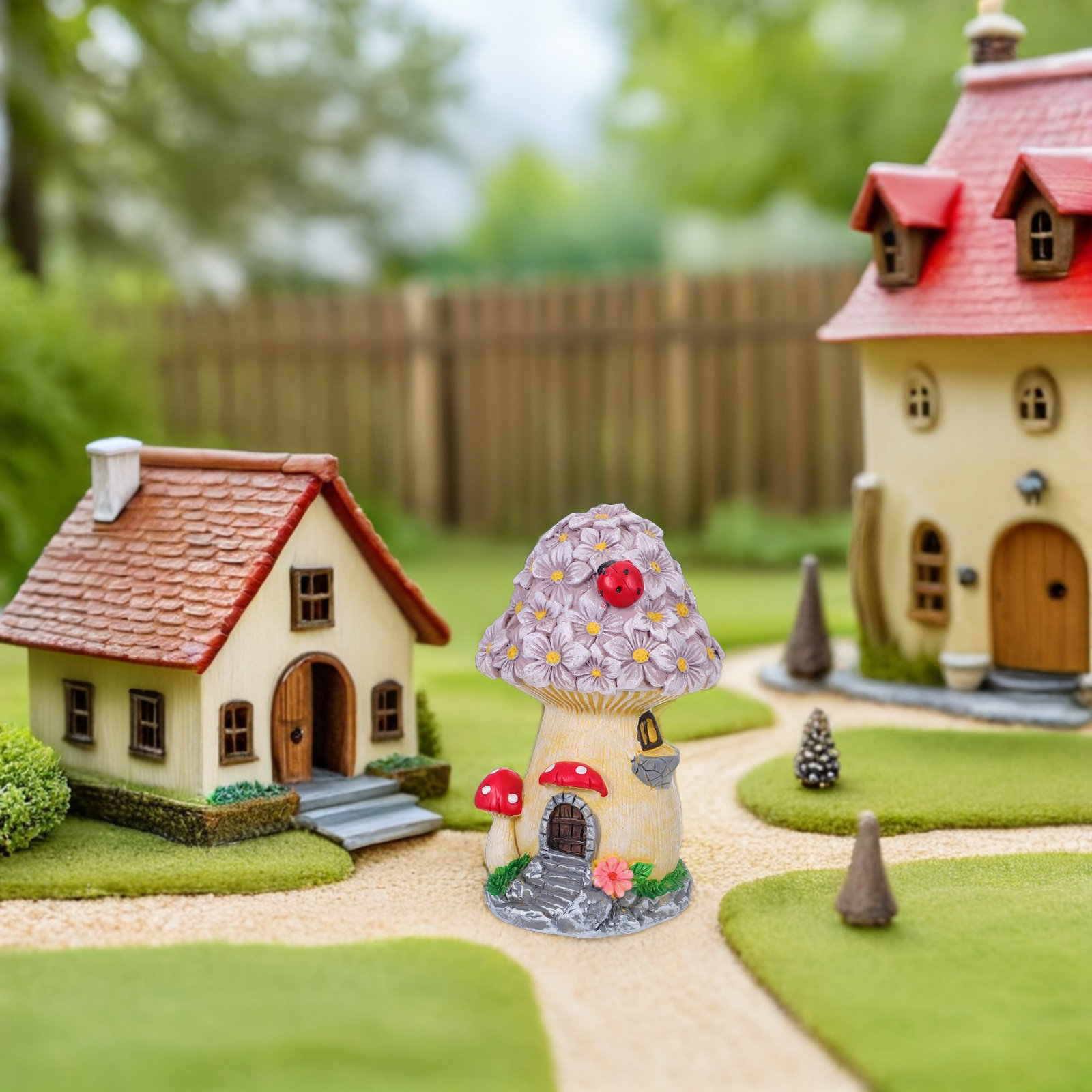 Rumah Jamur Resin Tahan Cuaca, - Bonsai Garden Decor ulasan dan harga
