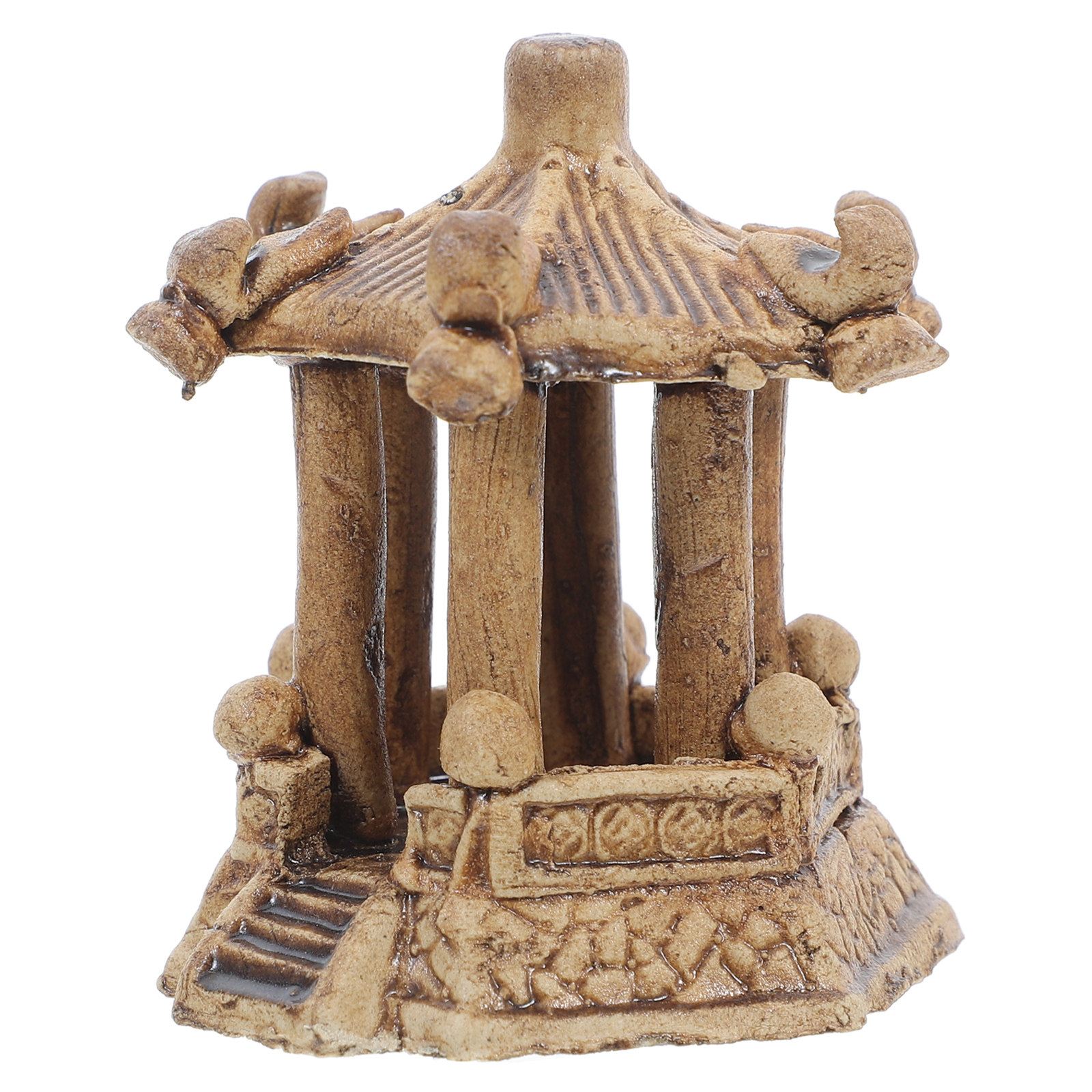 Patung Pagoda Heksagonal Keram - Bonsai Garden Decor ulasan dan harga
