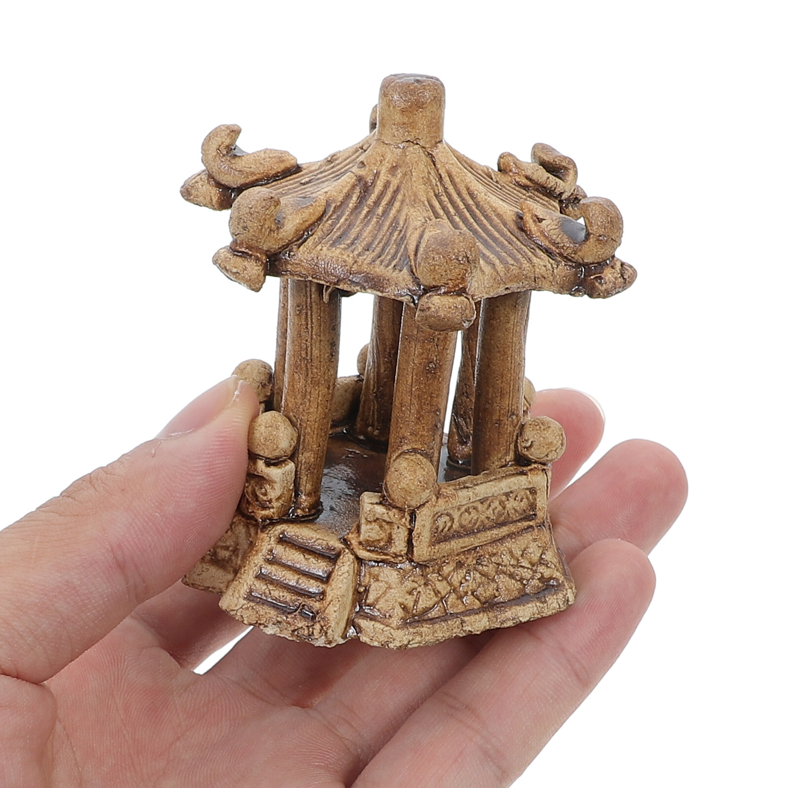 Patung Pagoda Heksagonal Keram - Bonsai Garden Decor ulasan dan harga